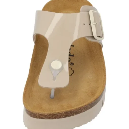 Palado Kos PL Lack, Zehentrenner, Damen, Beige