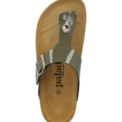 Palado Kos PL Lack, Zehentrenner, Damen, Khaki