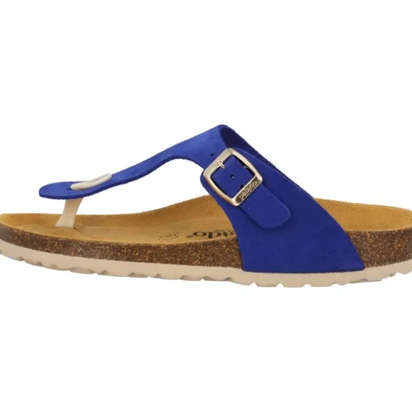 Palado Kos Suede Premium Leather, Pantoletten, Damen, Blau