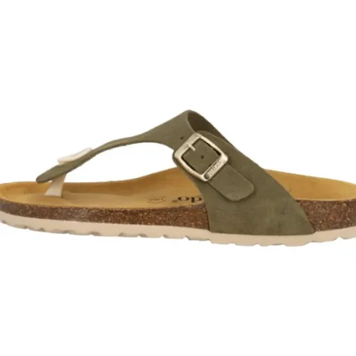 Palado Kos Suede Premium Leather, Pantoletten, Damen, Khaki