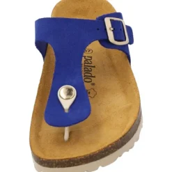 Palado Kos Suede Premium Leather, Pantoletten, Damen, Blau