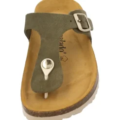Palado Kos Suede Premium Leather, Pantoletten, Damen, Khaki