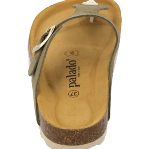 Palado Kos Suede Premium Leather, Pantoletten, Damen, Khaki