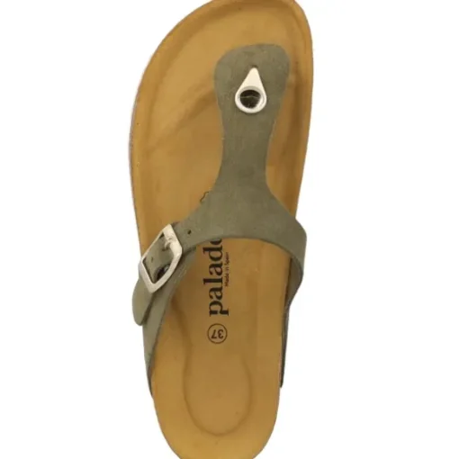Palado Kos Suede Premium Leather, Pantoletten, Damen, Khaki
