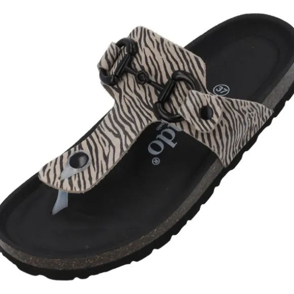 Palado Kos Zebra, Zehentrenner, Damen, Beige