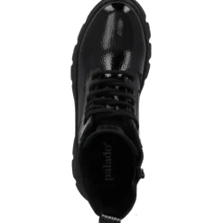 Palado Lambug, Schnürstiefeletten, Damen, Schwarz Lack