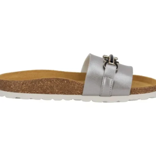 Palado Laudra, Pantoletten, Damen, Grau Metallic
