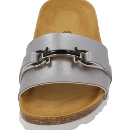 Palado Laudra, Pantoletten, Damen, Grau Metallic