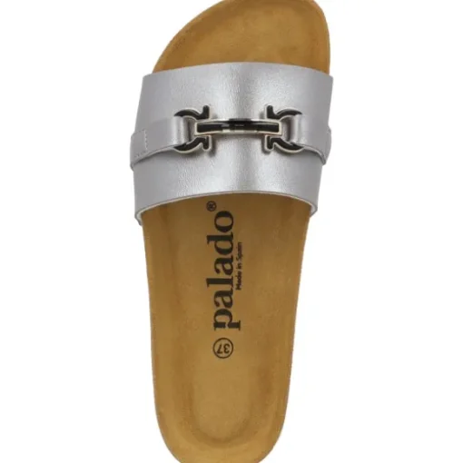 Palado Laudra, Pantoletten, Damen, Grau Metallic