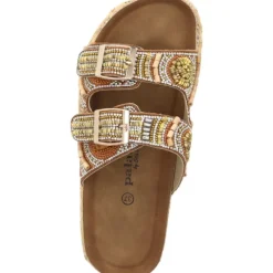 Palado Luberos by Sila Sahin, Plateau-Pantoletten, Damen, Camel