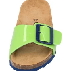 Palado Malta EGS Lack, Pantoletten, Damen, Hellgrün/Blau