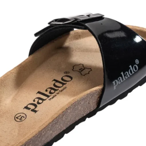 Palado Malta EGS Lack, Pantoletten, Damen, Schwarz/Schwarz