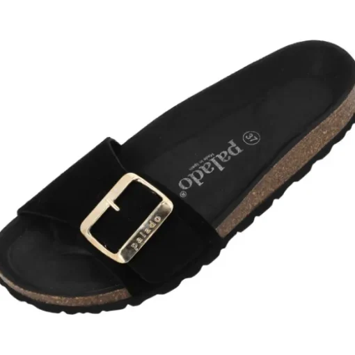 Palado Malta EGS Mono Velours, Pantoletten, Damen, Schwarz