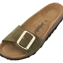 Palado Malta EGS Velours Premium Leather, Pantoletten, Damen, Khaki
