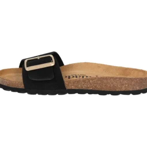 Palado Malta EGS Velours Premium Leather, Pantoletten, Damen, Schwarz