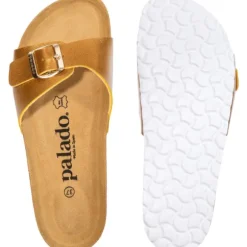 Palado Malta Metallic, Pantoletten, Damen, Senf Gold