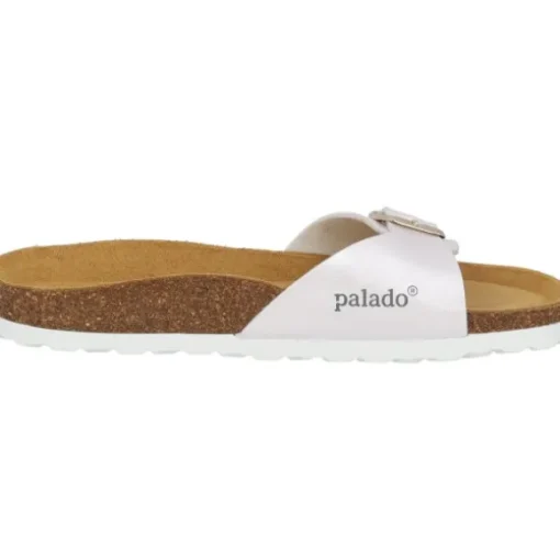 Palado Malta Metallic, Pantoletten, Damen, Weiß/Gold