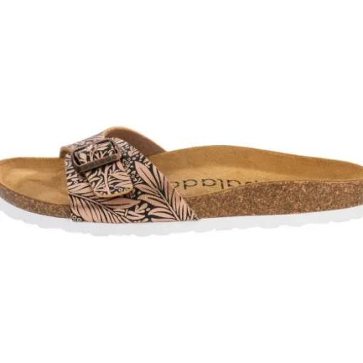 Palado Malta Metallic, Pantoletten, Damen, Print Schwarz Bronze