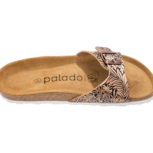Palado Malta Metallic, Pantoletten, Damen, Print Schwarz Bronze
