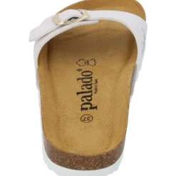 Palado Malta Metallic, Pantoletten, Damen, Weiß/Gold