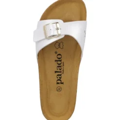 Palado Malta Metallic, Pantoletten, Damen, Weiß/Gold
