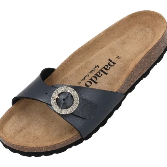 Palado Malta RD by Sila Sahin, Pantoletten, Damen, Schwarz Metallic