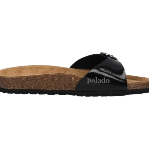 Palado Malta RD by Sila Sahin, Pantoletten, Damen, Schwarz Lack