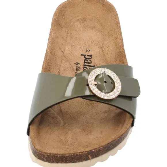 Palado Malta RD by Sila Sahin, Pantoletten, Damen, Khaki Lack
