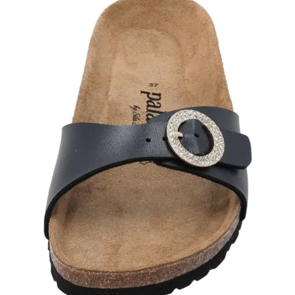 Palado Malta RD by Sila Sahin, Pantoletten, Damen, Schwarz Metallic