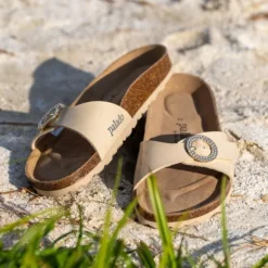 Palado Malta RD by Sila Sahin, Pantoletten, Damen, Beige Lack