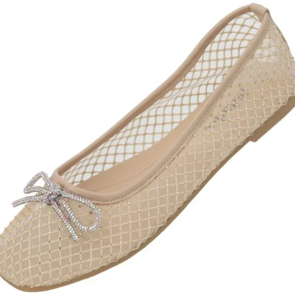 Palado Menera by Sila Sahin , Ballerinas, Damen, Beige Glitzer