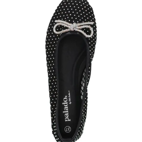 Palado Menera by Sila Sahin , Ballerinas, Damen, Schwarz Glitzer