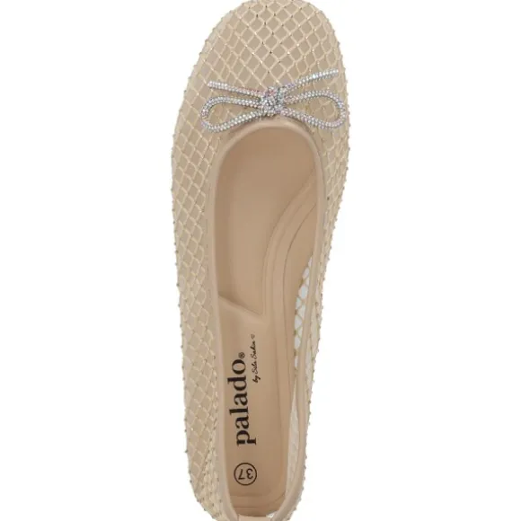 Palado Menera by Sila Sahin , Ballerinas, Damen, Beige Glitzer