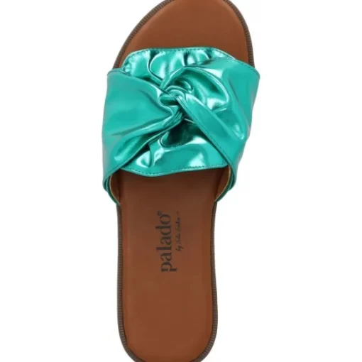 Palado Namar by Sila Sahin, Pantoletten, Damen, Grün Metallic
