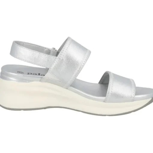 Palado Papifi, Plateau-Sandaletten, Damen, Silber Metallic