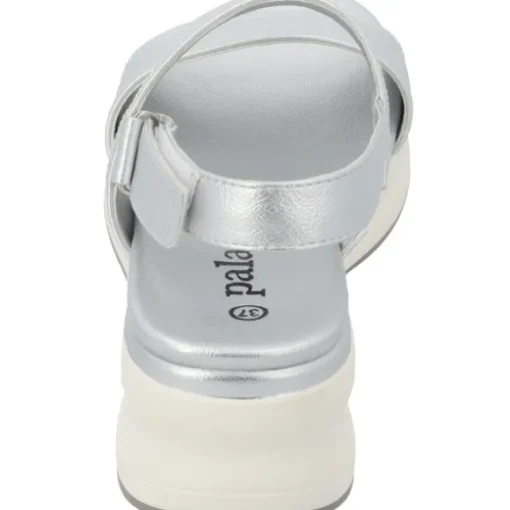 Palado Papifi, Plateau-Sandaletten, Damen, Silber Metallic