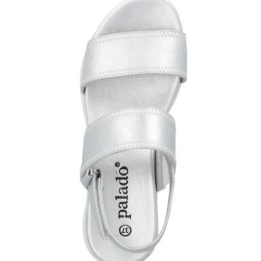 Palado Papifi, Plateau-Sandaletten, Damen, Silber Metallic
