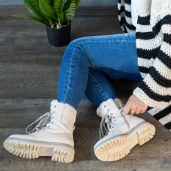 Palado Patmo, Schnürstiefeletten, Damen, Beige