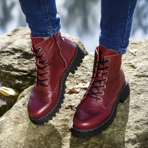 Palado Pheara, Schnürstiefel, Damen, Bordeaux