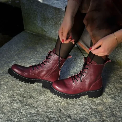 Palado Pheara, Schnürstiefel, Damen, Bordeaux