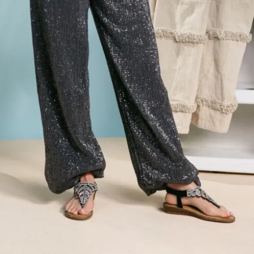 Palado Phuza by Sila Sahin , Riemchensandalen, Damen, Schwarz