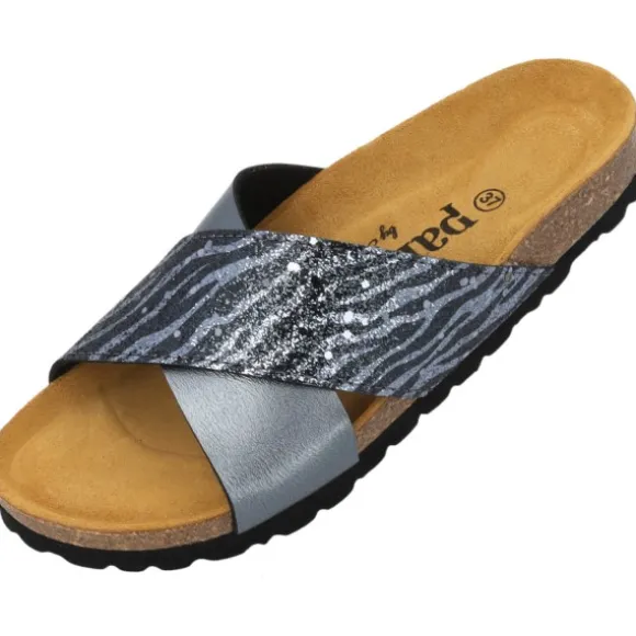 Palado Rianel Wild by Sila Sahin, Pantoletten, Damen, Grau Zebra