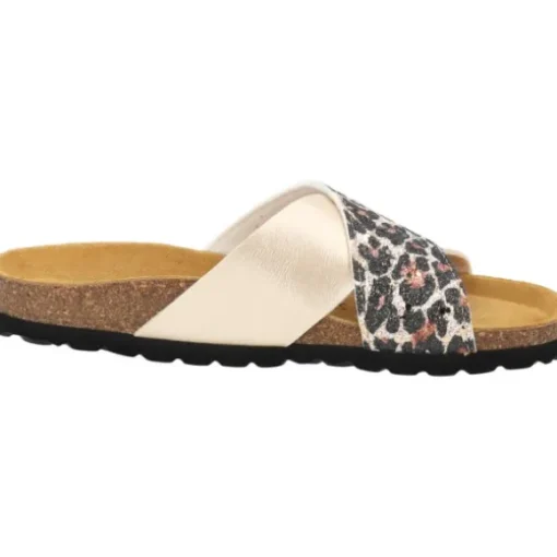 Palado Rianel Wild by Sila Sahin, Pantoletten, Damen, Gold Leo