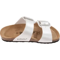 Palado Samos EGS, Pantoletten, Damen, Weiß Metallic