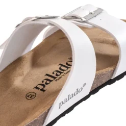 Palado Samos EGS, Pantoletten, Damen, Weiß Metallic