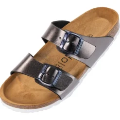 Palado Samos, Pantoletten, Damen, Metallic Anthrazit