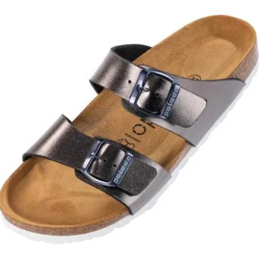 Palado Samos, Pantoletten, Damen, Metallic Anthrazit