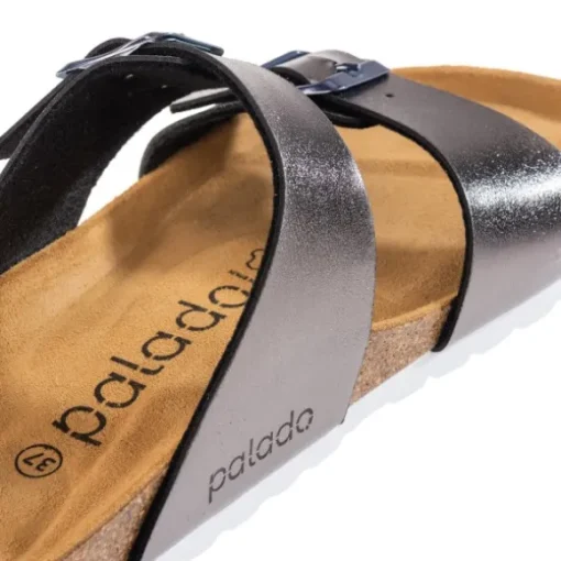 Palado Samos, Pantoletten, Damen, Metallic Anthrazit