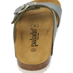 Palado Samos, Pantoletten, Damen, Metallic Olive