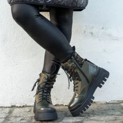 Palado Serifos, Schnürstiefel, Damen, Grün